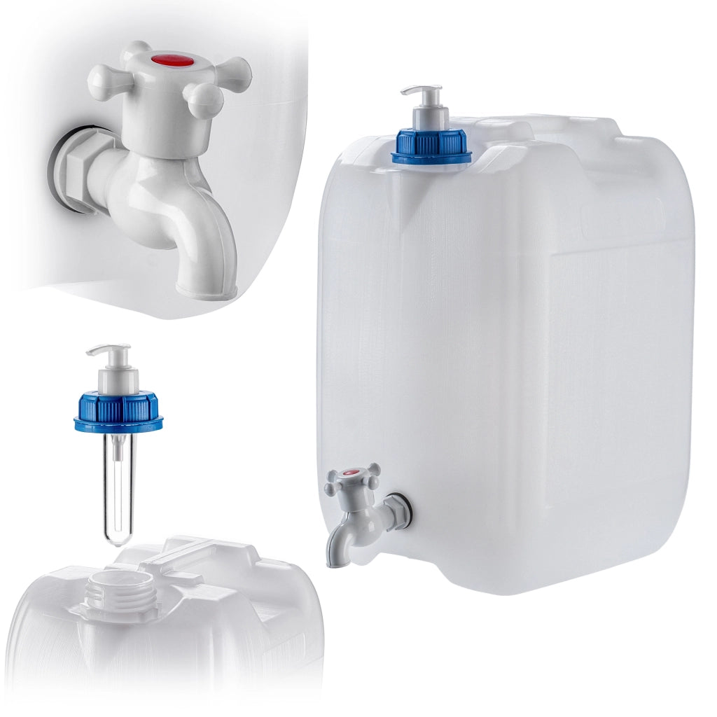 Contenitore per acqua KADAX per lavabo, dispenser di sapone liquido da 20 litri con rubinetto