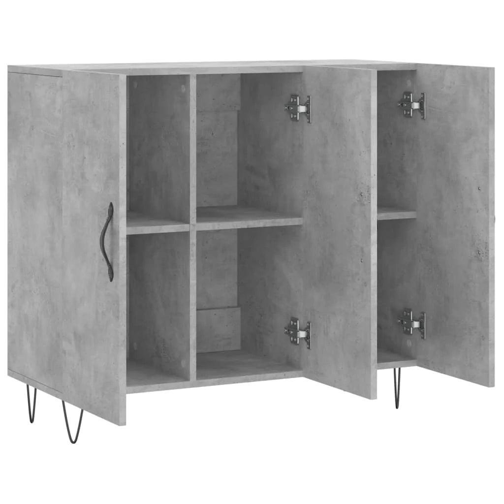 Buffet credenza cassettiera armadio mobile contenitore organizer per cucina soggiorno salotto 90 x 34 x 80 cm legno ingegnerizzato grigio 02_0032122