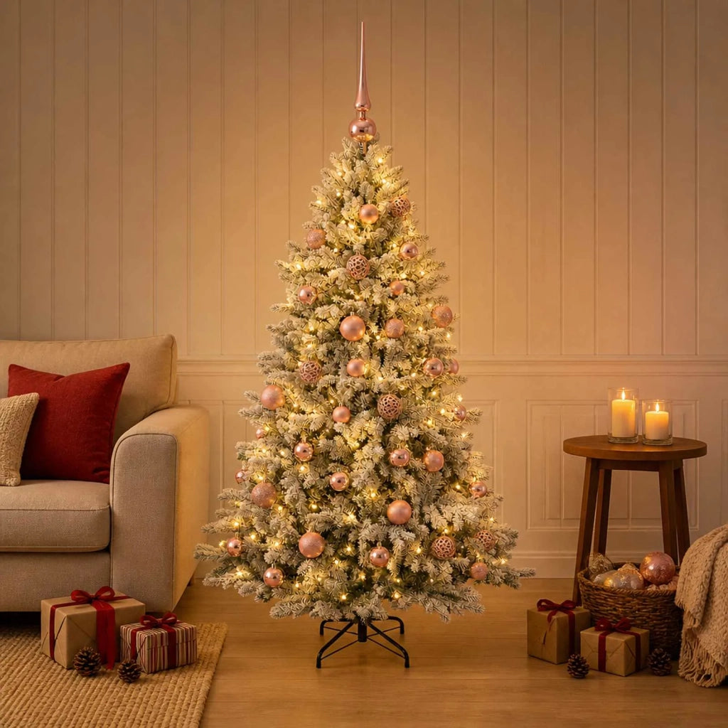 Albero di Natale artificiale con palline 150 cm 150 LED 3465780
