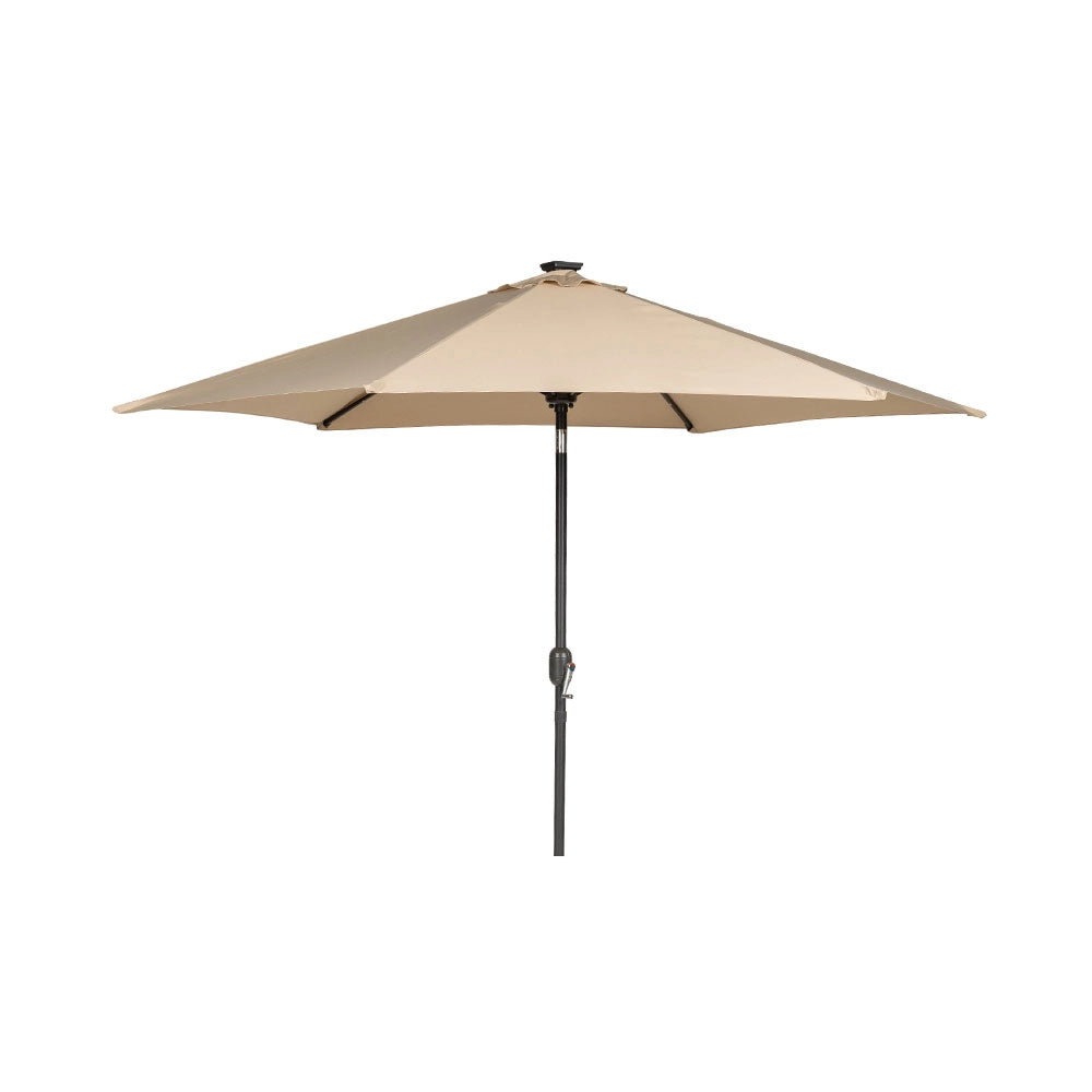 Ombrellone da Giardino con Luci Led e Palo Centrale in Alluminio Colore: Beige