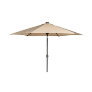 Ombrellone da Giardino con Luci Led e Palo Centrale in Alluminio Colore: Beige