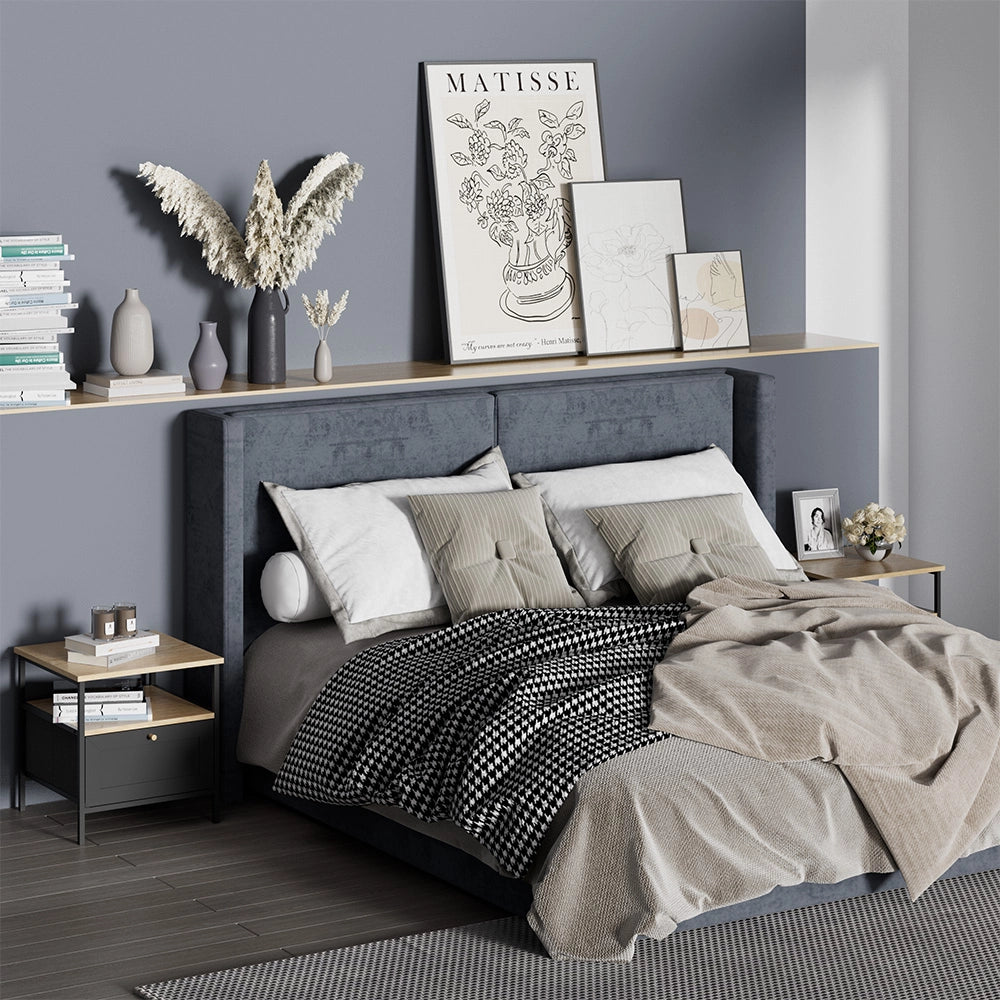 Vicco Comodino Nero 45 x 47 cm Set di 2