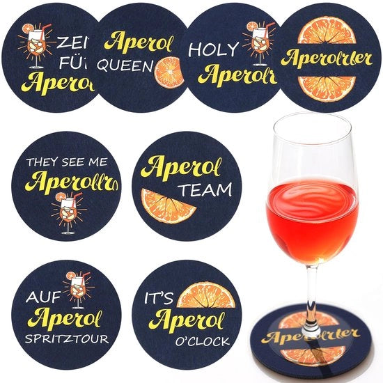 Accessori per la decorazione della tavola Aperol Spritz, 8 pezzi, accessori per l'amante di Aperol, regalo per l'estate