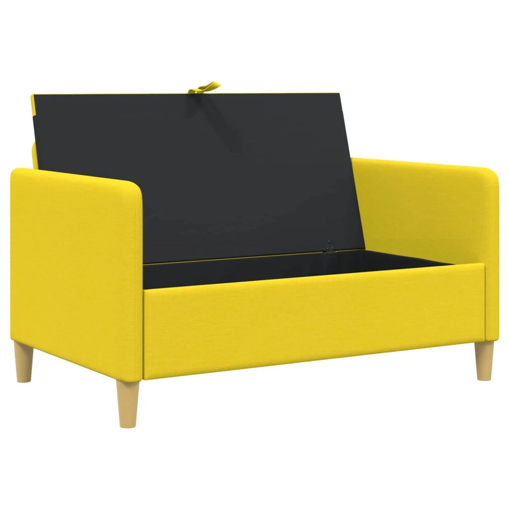 Divano con Storage Giallo Chiaro 122 x 78 x 87 cm Poliestere 42036901