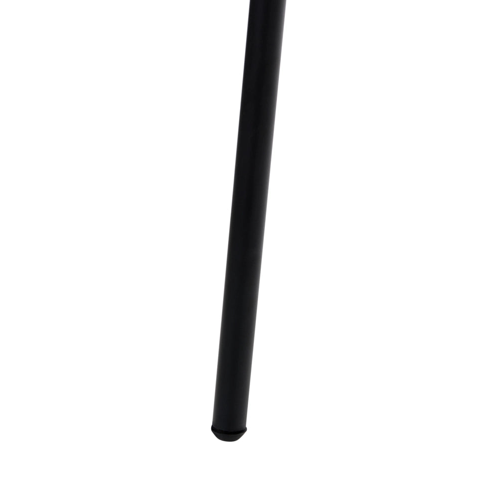 Set di 2 sedie da pranzo con seduta e schienale in rattan marrone scuro e gambe in ferro, senza braccioli
