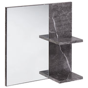 Specchio da parete per bagno con mensole nero stile moderno per il bagno