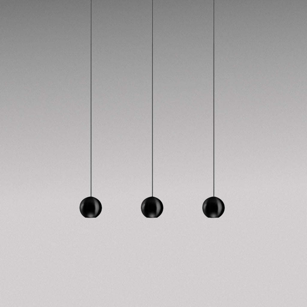 Lampada a Sospensione Guya S/3 Multipla Lineare 24W LED 3000K 1525lm 36° Nero Satinato - Gealuce