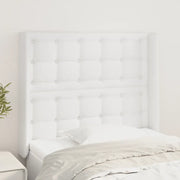 Testiera ad Orecchio-Testata con Orecchie Bianco 103x16x118/128 cm in Similpelle 941365