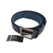Trade Shop - Cinta Cintura Uomo Pelle Blu A-514 Elegante Glamour Fashion Alla Moda -