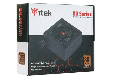 itek BD500 alimentatore per computer 500 W 24-pin ATX ATX Nero