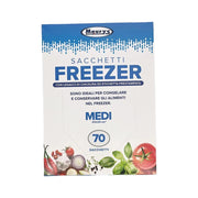 MAURY'S SACCHETTI FREEZER CON LEGACCI DI CHIUSURA ED ETICHETTA PRESTAMPATA 70 SACCHETTI MEDI 23X32 CM