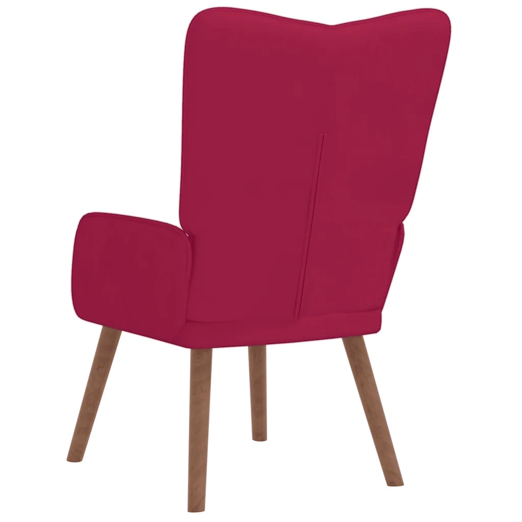 Poltrona Relax | Sedia Relax Rosso Vino in Velluto