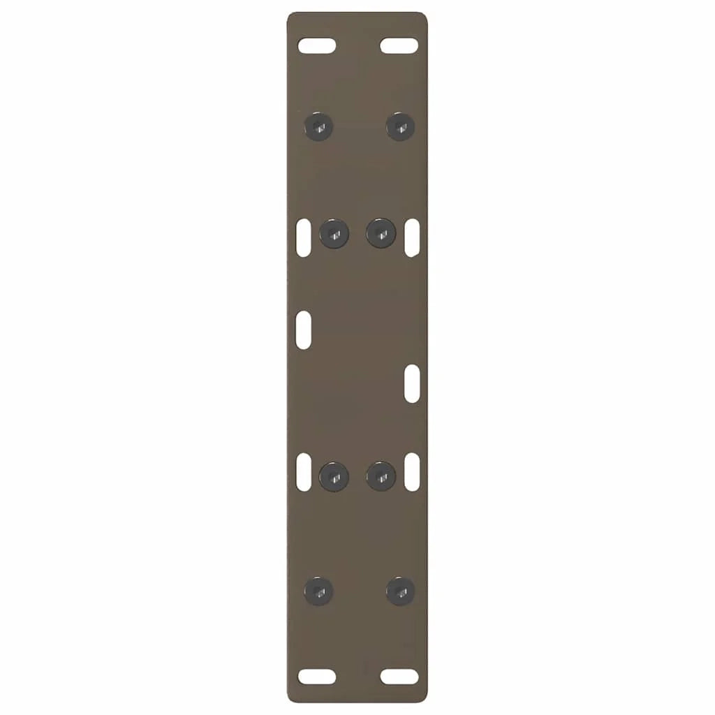 Set di 2 gambe per tavolino da caffè a forma di A 50 x 30 cm con piedini regolabili stile moderno acciaio nero 02_0057099