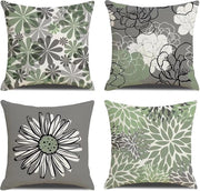 Set di cuscini decorativi 40x40 cm da 4 moderne fiori decorativi copri cuscino fiore decorativo per casa divano decorazione esterna