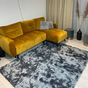 Tappeto morbido in peluche grigio scuro 60x90 cm