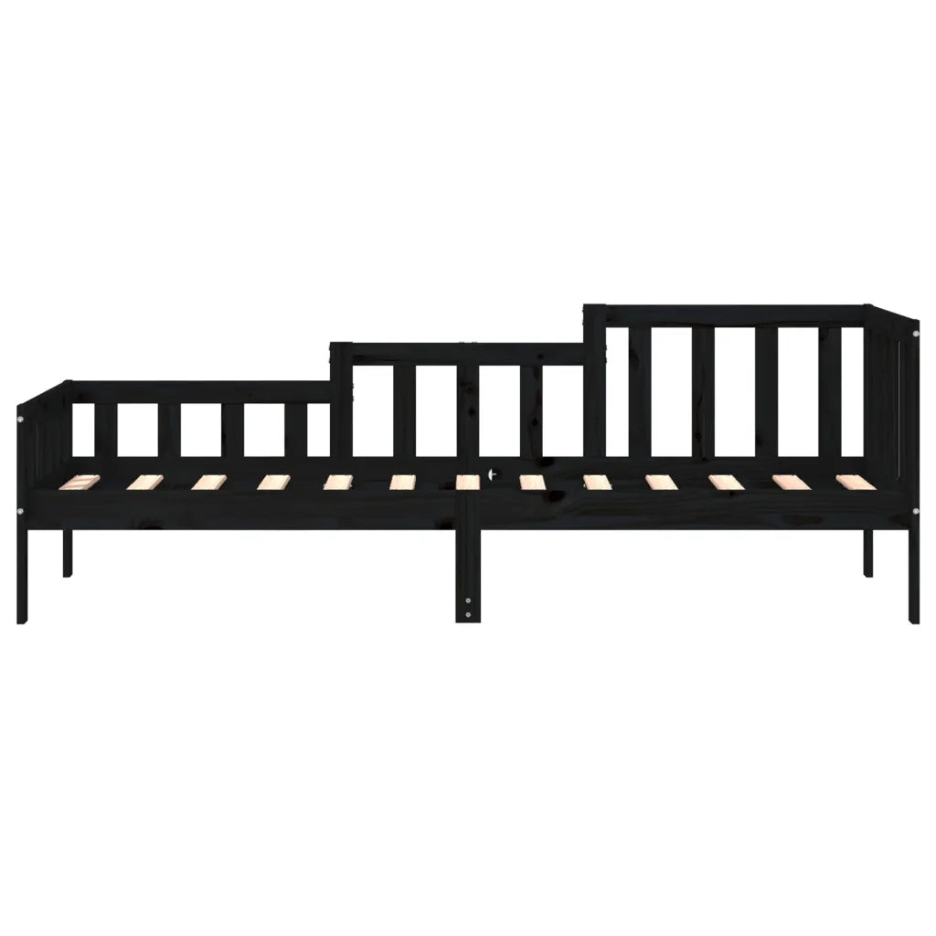 Dormeuse Nera 90x190 cm in Legno Massello di Pino 840375