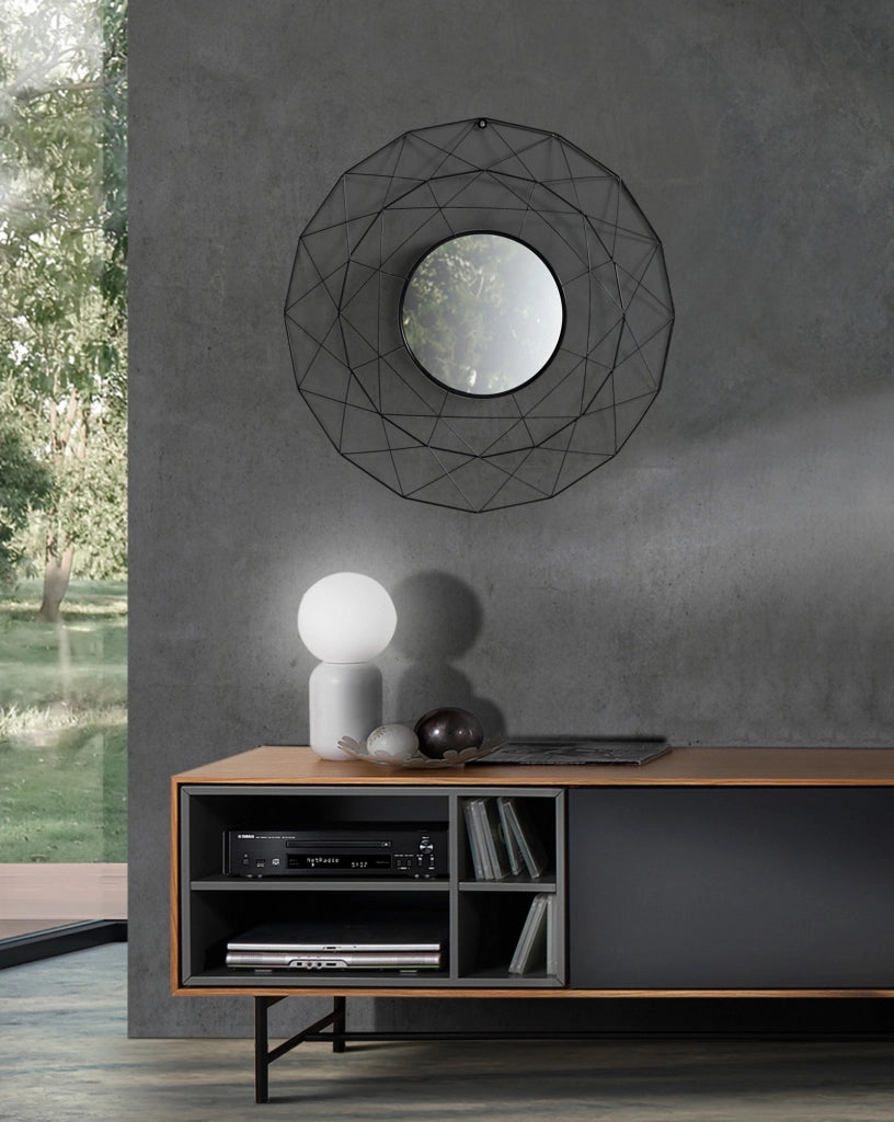 Specchiera da parete SHINE 70 cm con cornice in metallo oro