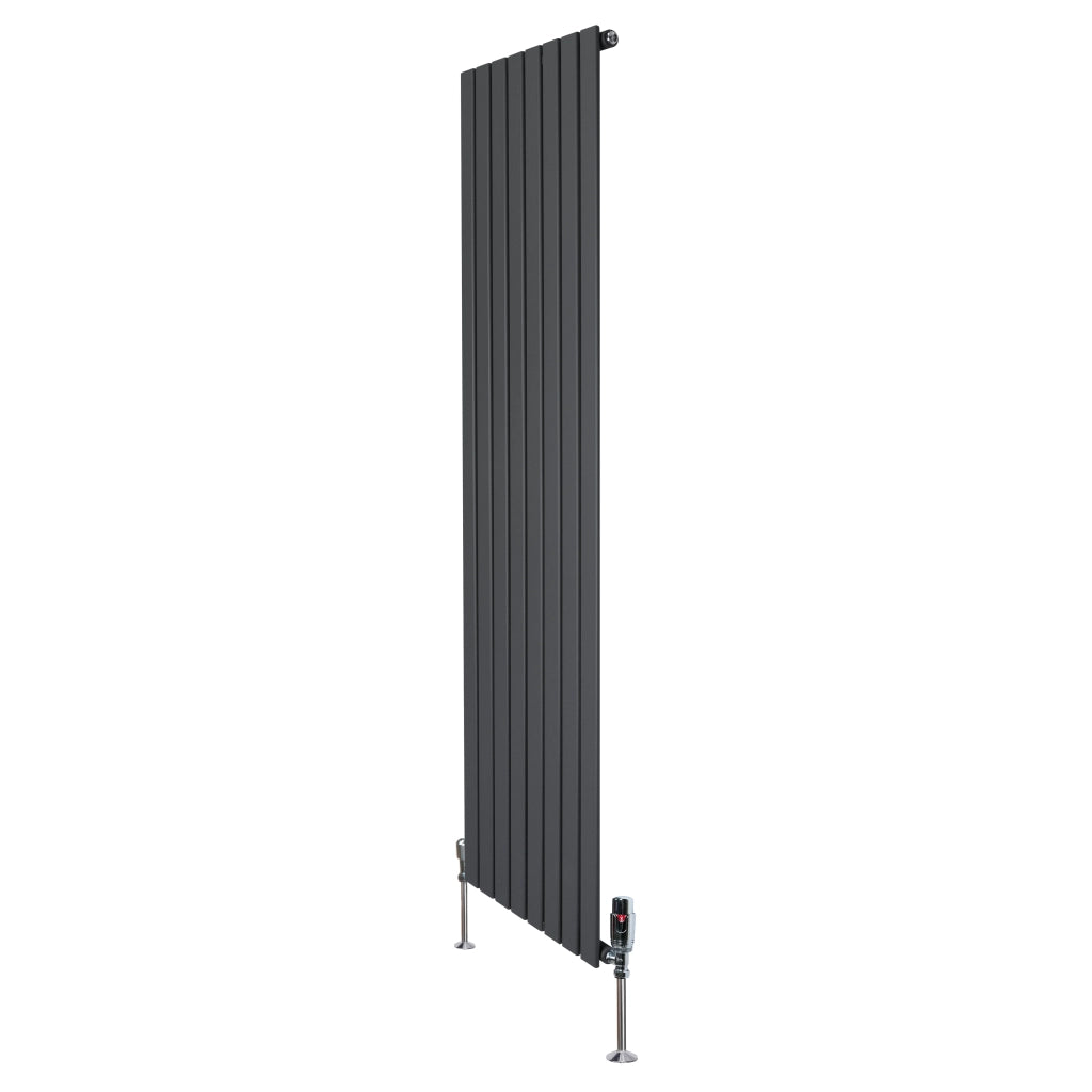 Radiatore Verticale 1800 x 560 mm con Valvole TRV Grigio Antracite