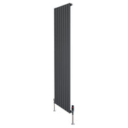Radiatore Verticale 1800 x 560 mm con Valvole TRV Grigio Antracite