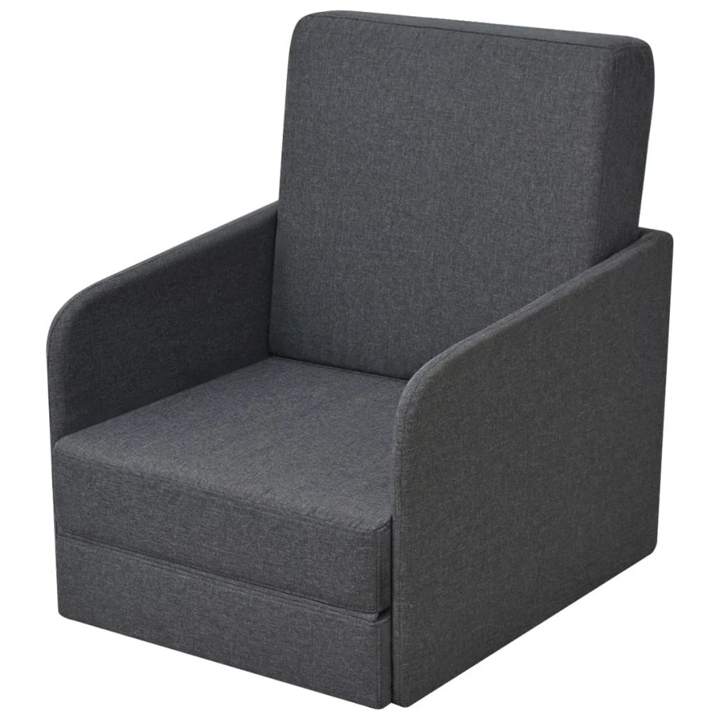 Poltrona/poltrona/divano club/divano trasformabile 595 x 72 x 725 cm tessuto grigio scuro 1102089/3