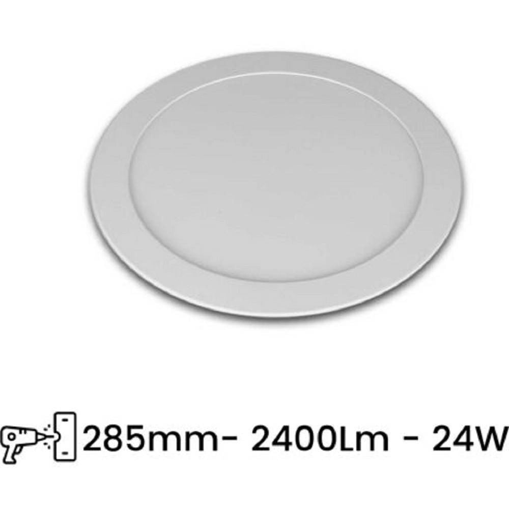 Trade Shop - Pannello Led Slim 24w Incasso Rotondo Luce Bianco Caldo Freddo Naturale P285a-t -