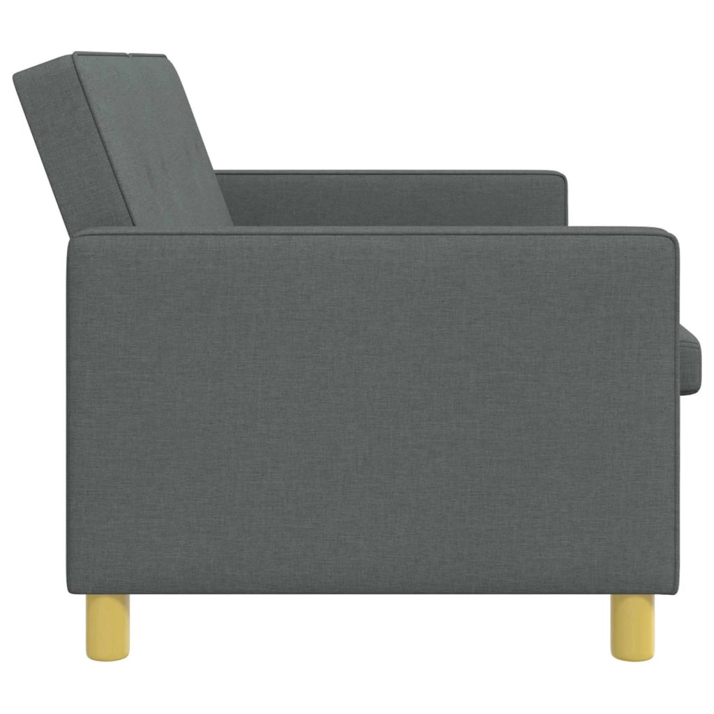 Divano Letto Estraibile Grigio Scuro Tessuto 42033339