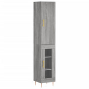 Buffet credenza cassettiera armadio mobile contenitore organizer cucina soggiorno salotto rovere Sonoma alto 34,5 x 34 x 180 cm legno ingegnerizzato grigio 02_0035217