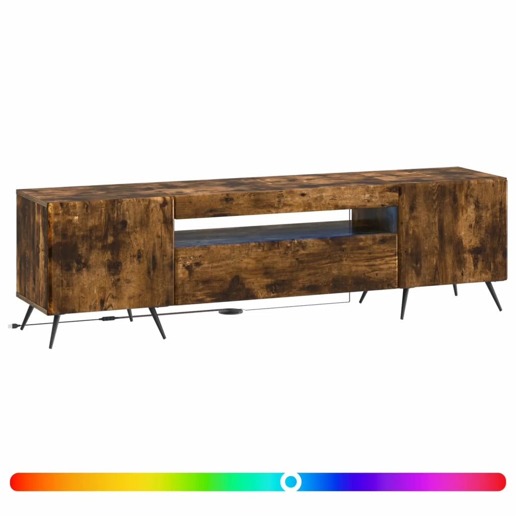 Mobile TV LED Rovere Fumo Legno ingegnerizzato 897570