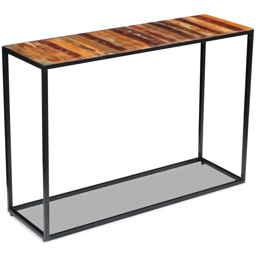 Consolle | Tavolo d'Ingresso in Legno Massello Recuperato 110x35x76 cm