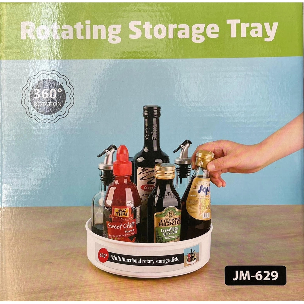 Trade Shop - Porta Spezie Girevole Multifunzionale Cucina Contenitore Bottiglie Condimenti Vassoio -