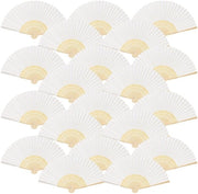 Ventilatore manuale - 20 pezzi - Bianco - Decorazione per matrimoni - Versatile per feste e uso domestico