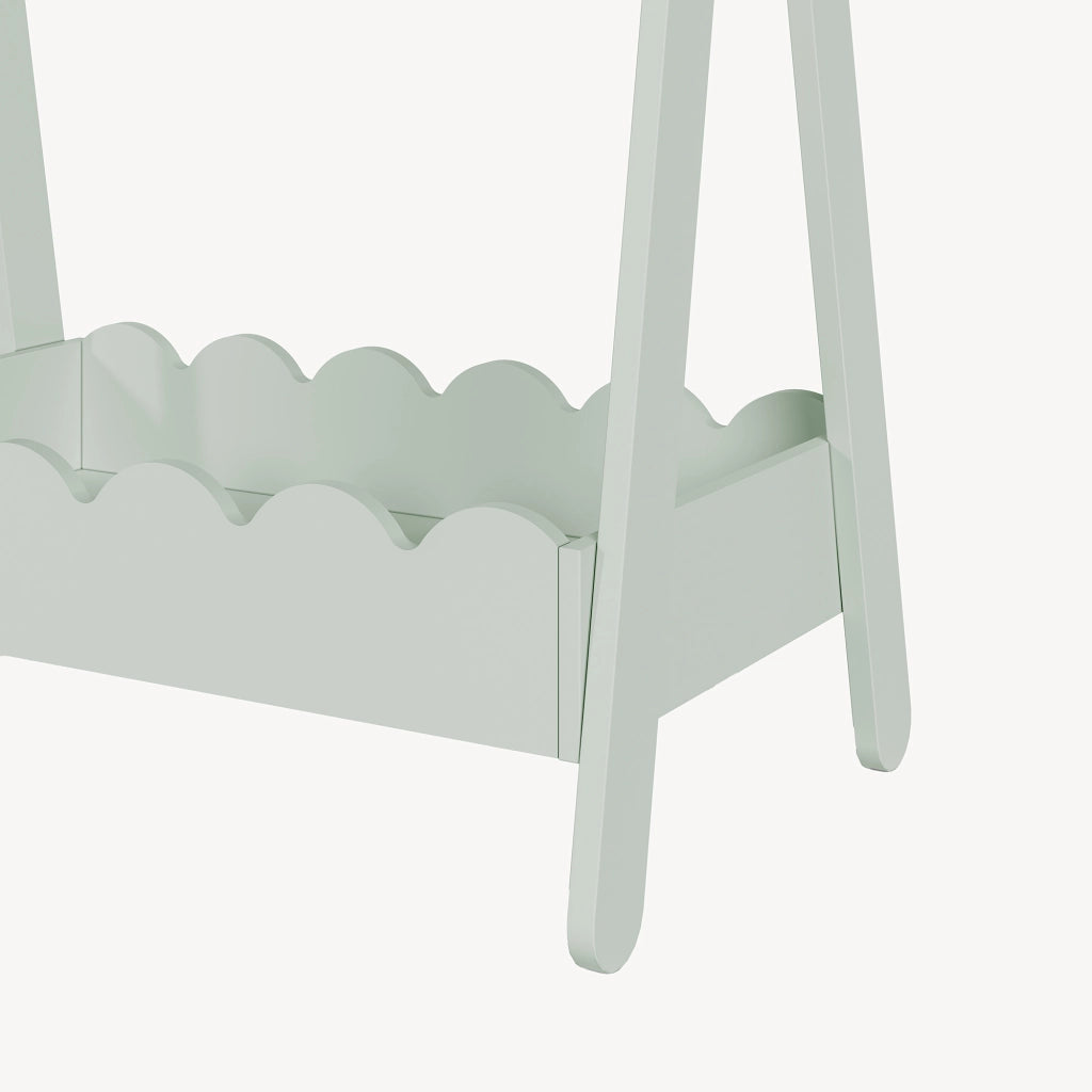 Stand Appendiabiti Vestnes a Forma di Capanna per Cameretta 99 x 66 x 38 cm - Menta Verde [en.casa]
