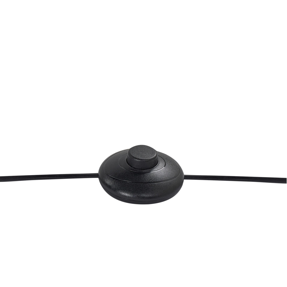 Lampada da terra con paralume e base in metallo nero in stile moderno per soggiorno e camera da letto
