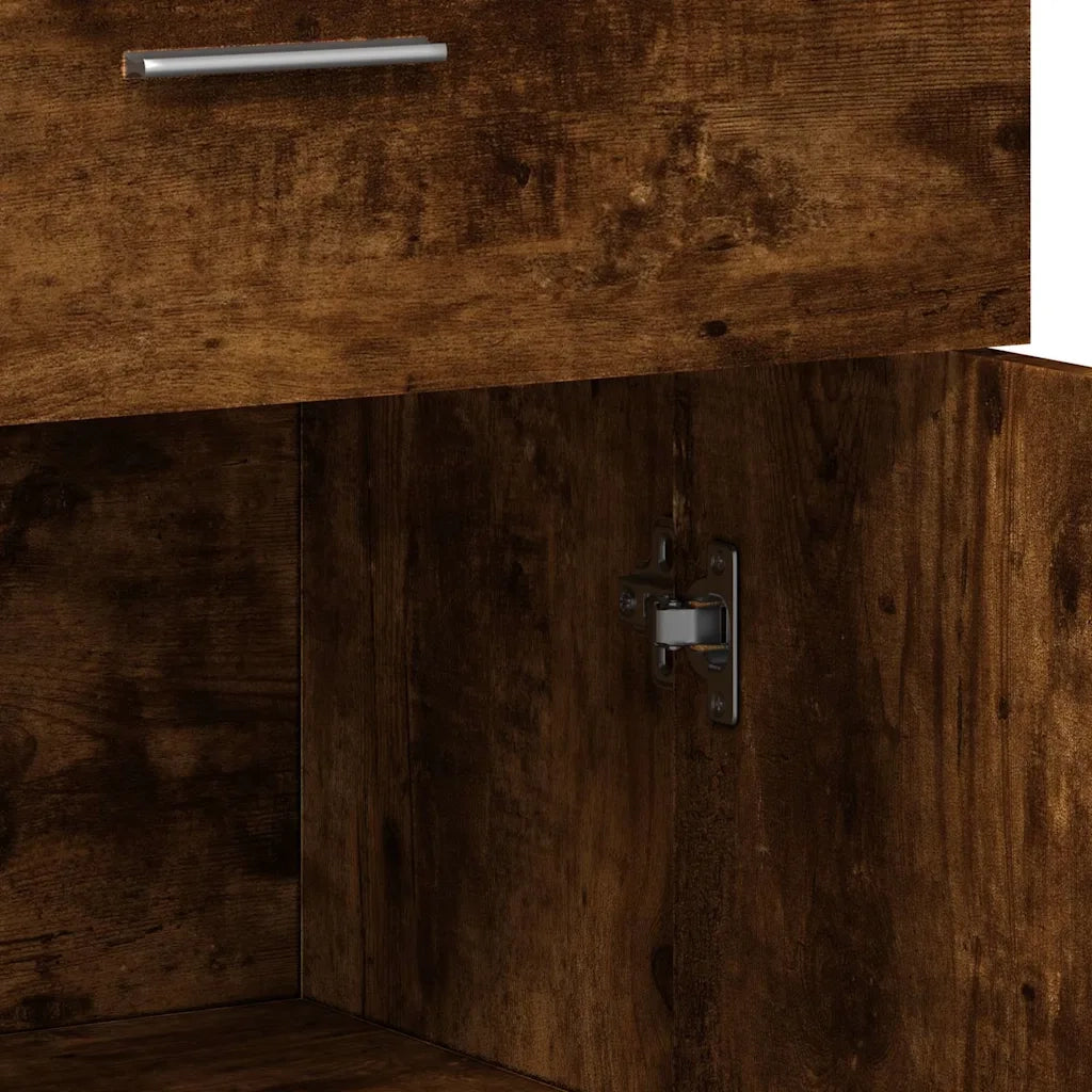 Credenze 2 pz Rovere Fumo 60x30x84 cm in Legno Multistrato 3276599
