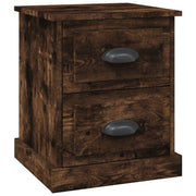Comodino | Armadio da Notte | Mobiletto da notte Rovere Fumo 39x39x47,5 cm in Legno Multistrato