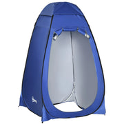 Tenda WC a piega; 120 x 120 x 190 cm; tenda doccia mobile da campeggio; tenda per il cambio con tasca interna; cabina doccia; poliestere; blu scuro