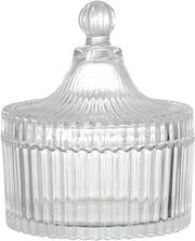 Scaletta in Vetro da Cucina da 300ml con Coperchio - Scaletta Decorativa per Cucina - Scaletta per Cucina con Coperchio - Scaletta per Conservazione di Cibi per Ufficio Casa