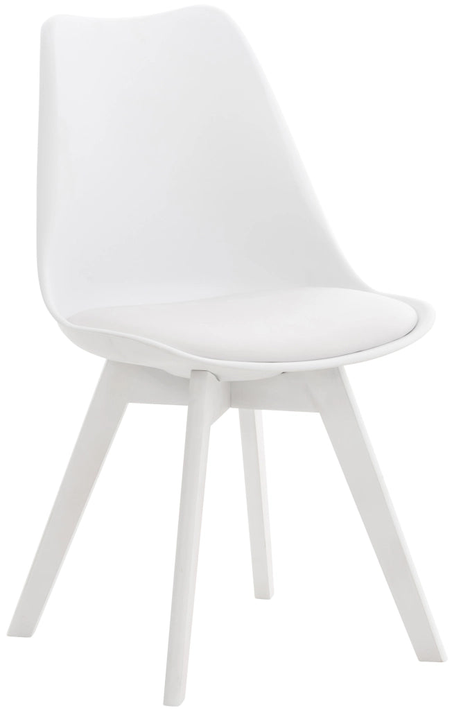 Sedia Pranzo Linares bianco/bianco,Plastica