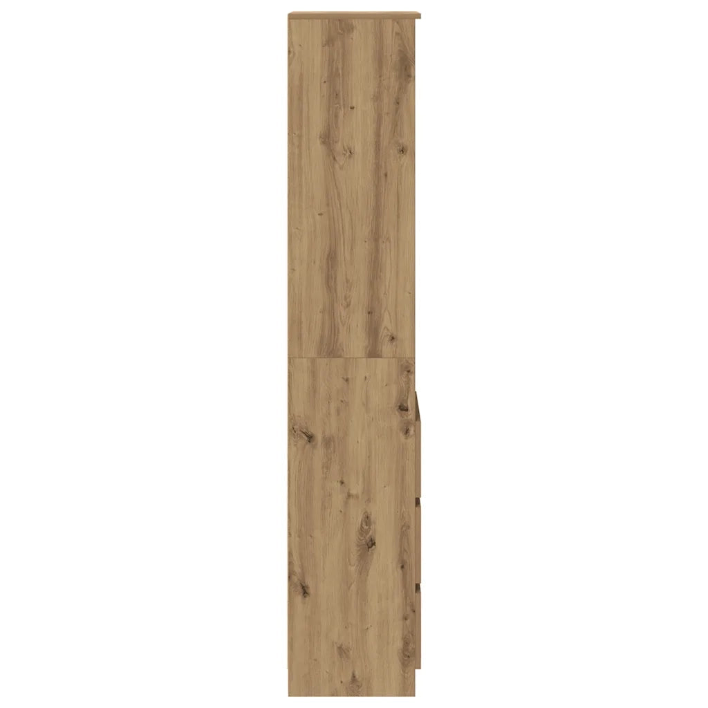 Credenza Alta Rovere Artigianale 37,5x35x180 cm in Truciolato
