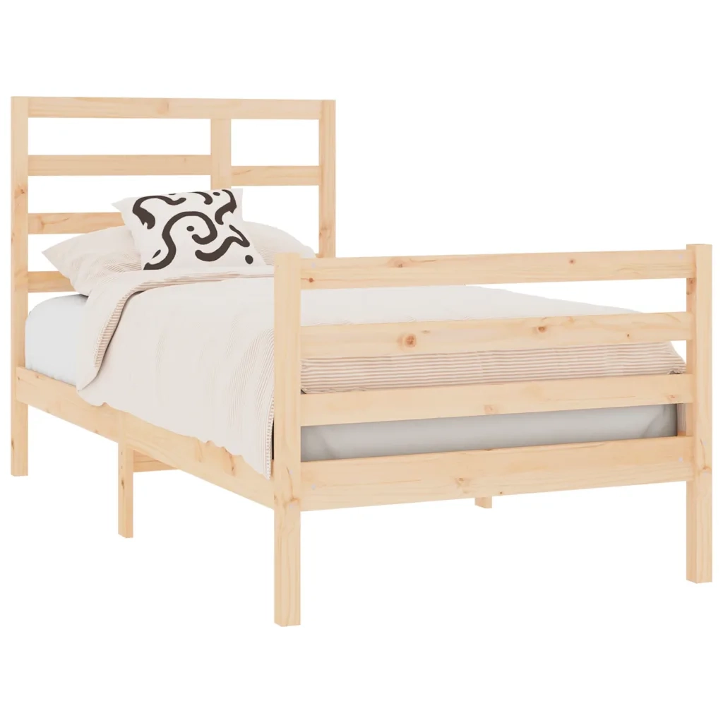 Giroletto-Struttura Letto in Legno Massello 75x190 cm Small Single 771879