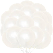 Ballooncini a 20 pezzi - Pompom di bianco perla - 25 cm - Avvertenza di sicurezza - Sorveglianza adulti - Bambini sotto i 8 anni - Ballooni per feste