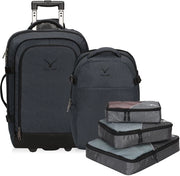 Zak da bagagli 2 in 1 63L con borsa portadocumenti e blocchi di imbustamento rimovibili 56x36x41cm grigio