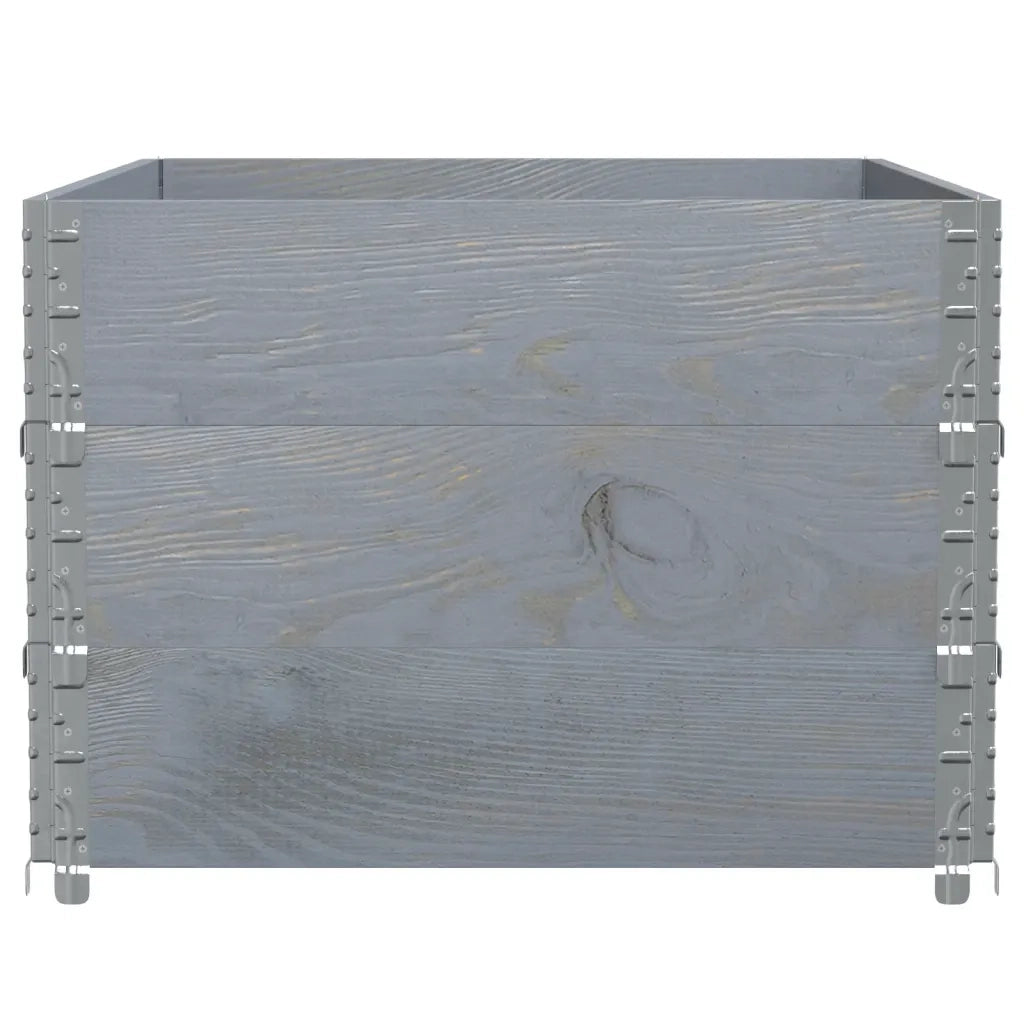 Fioriera da Giardino Grigia 120x80 cm Legno Massello di Pino 3295425