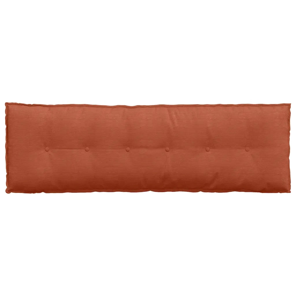Cuscino per Schiena Rosso Arancio 160 x 50 cm Tessuto in Cords