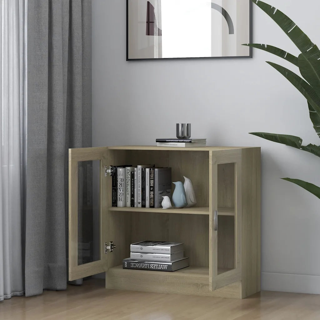 Vetrina Rovere Sonoma 82,5x30,5x80 cm in Legno Multistrato 802744