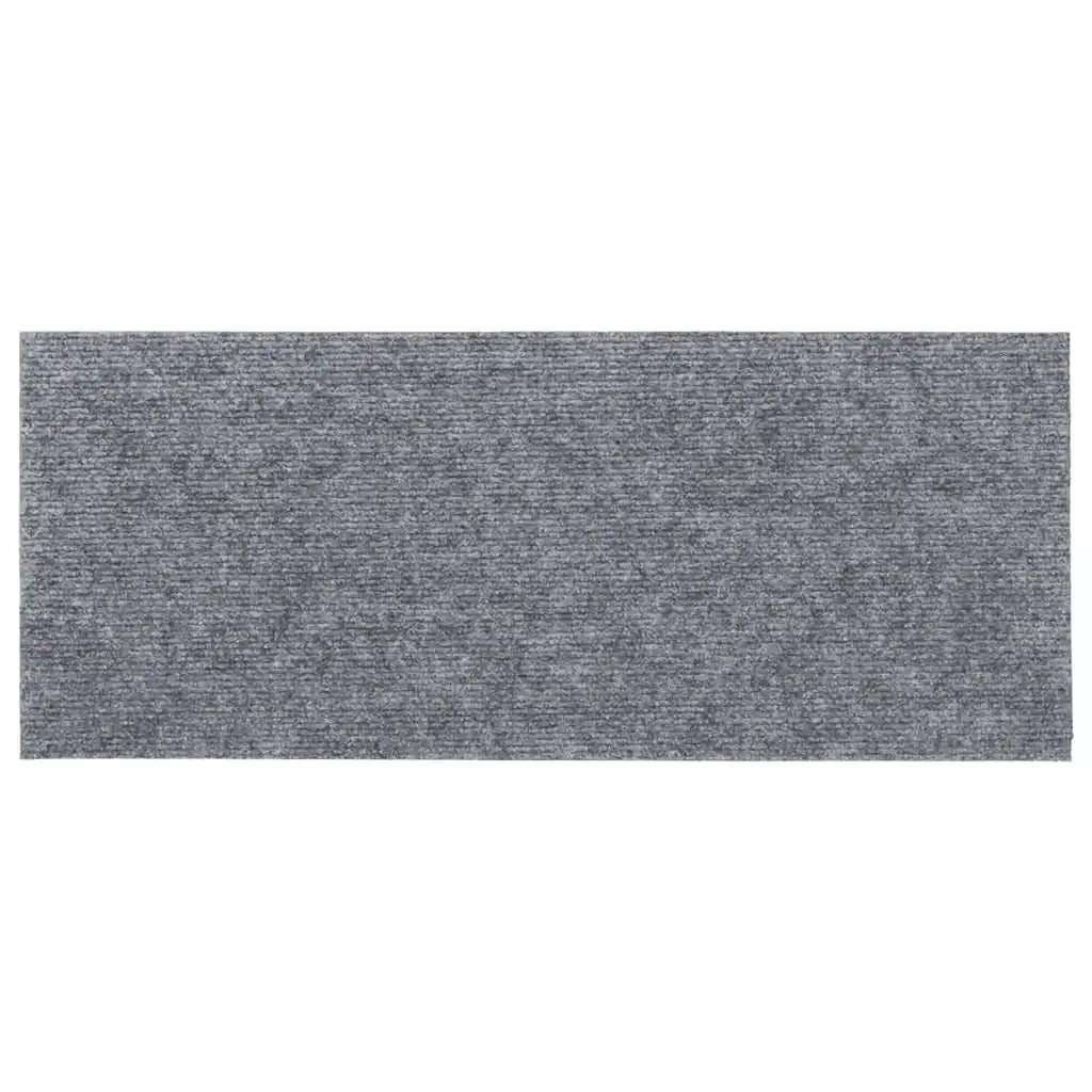 Tappetini per scale autoadesivi 15 pz | Gradini per Scale 60x25 cm grigio chiaro rettangolari