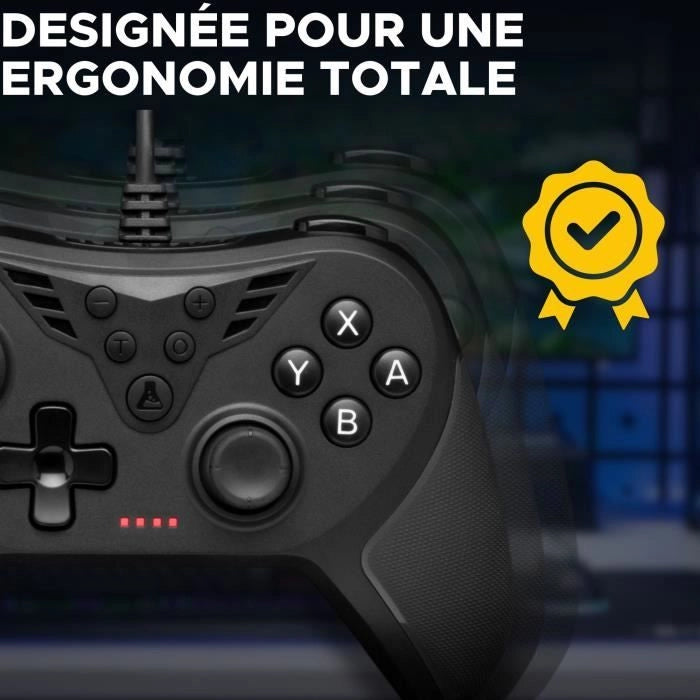 Controller per videogiochi - THE G-LAB - K-PAD HELIUM - Cablato - PC e PS - Nero