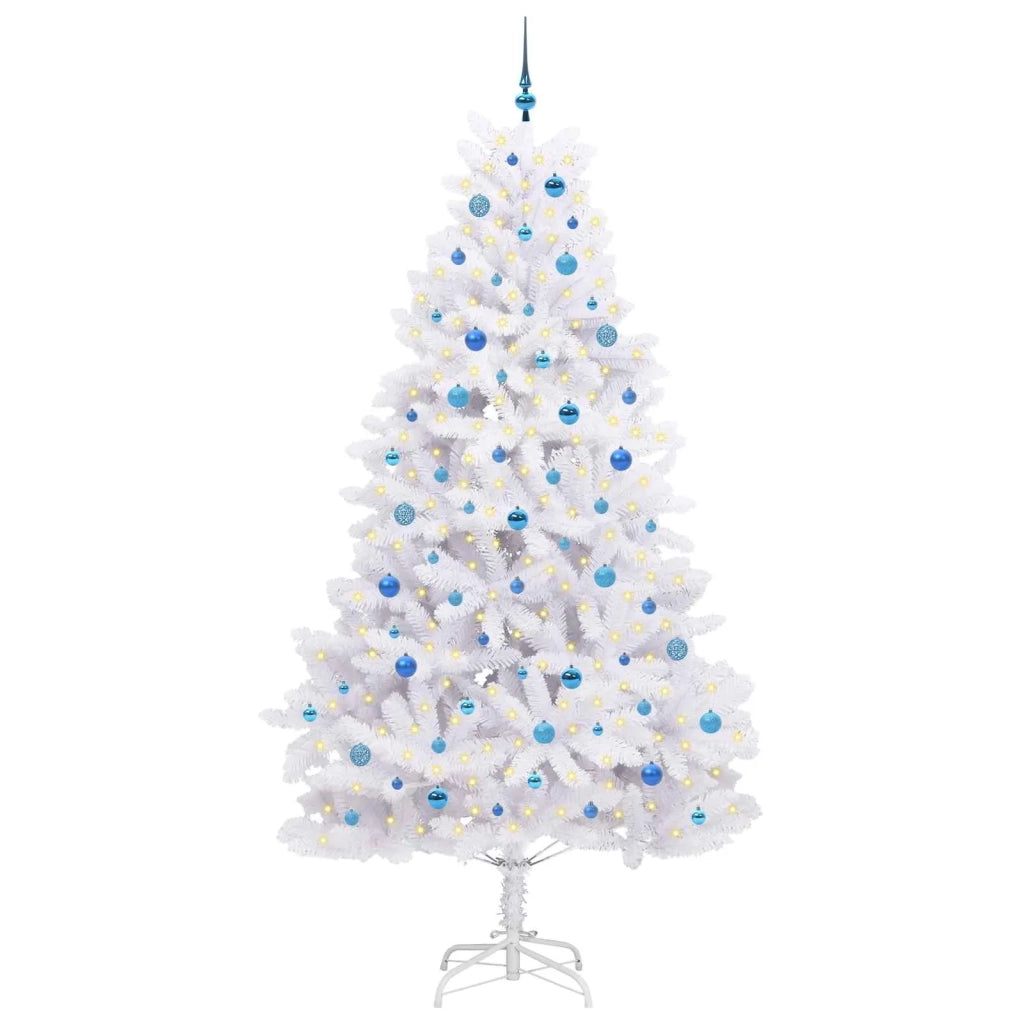 Albero di Natale | Decorazioni natalizie Artificiale con Rami Pieghevoli Bianco 240 cm