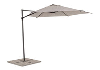 Ombrellone da Giardino Ø330x244 cm in Acciaio Rica Grigio