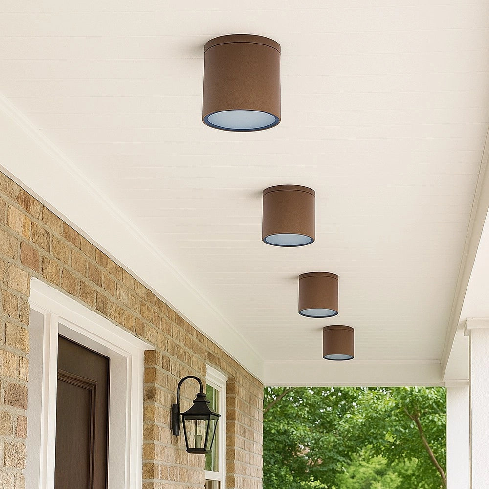 Trade Shop - Applique Da Soffitto A Cilindro Per Esterno Plafoniera Con Attacco Gu10 Ip54 H94-c -